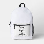 Peace Liebe Foam Rollers Bedruckter Rucksack (Vorderseite)