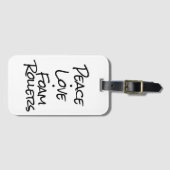 Peace Liebe Foam Rollers Gepäckmarke Gepäckanhänger (Vorderseite (Horizontal))