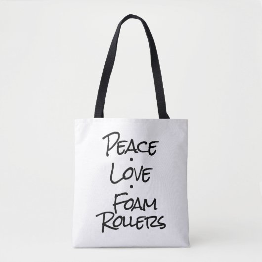 Peace Liebe Foam Rollers Tote Bag Tasche (Vorderseite)