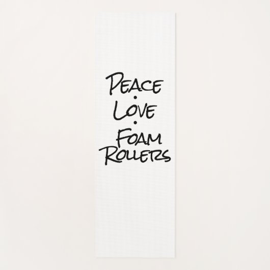 Peace Liebe Foam Rollers Yogamatte (Vorderseite)