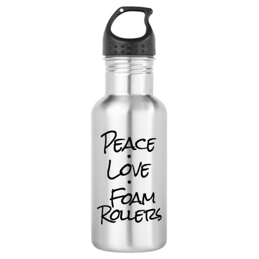 Peace Liebe Foam Rolls Water Flasche Edelstahlflasche (Vorderseite)
