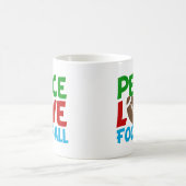 Peace Liebe Football Kaffeetasse (Mittel)