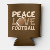 Peace Liebe Football kann kühlen Dosenkühler (Vorderseite)