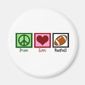 Peace Liebe Football Magnet (Vorne)