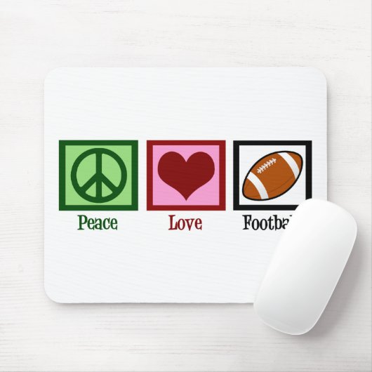 Peace Liebe Football Mousepad (Mit Mouse)