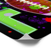 PEACE LIEBE FOOTBALL POSTER (Ecke)