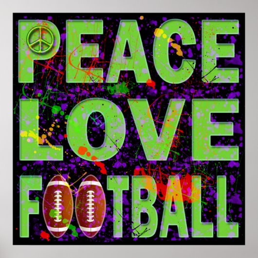 PEACE LIEBE FOOTBALL POSTER (Vorne)