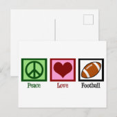 Peace Liebe Football Postkarte (Vorne/Hinten)