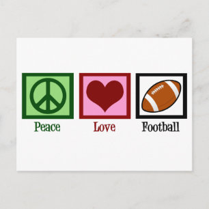 Peace Liebe Football Postkarte