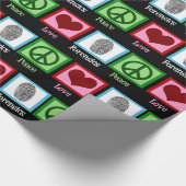 Peace Liebe Forensic Science Forensik Weihnachten Geschenkpapier (Ecke)