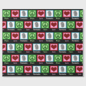 Peace Liebe Forensic Science Forensik Weihnachten Geschenkpapier (Flach)