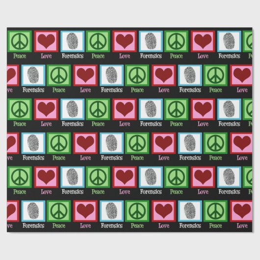 Peace Liebe Forensic Science Forensik Weihnachten Geschenkpapier (Flach)