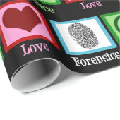 Peace Liebe Forensic Science Forensik Weihnachten Geschenkpapier (Rolleneckpunkt)