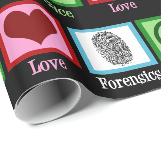 Peace Liebe Forensic Science Forensik Weihnachten Geschenkpapier (Rolleneckpunkt)