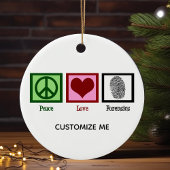 Peace Liebe Forensics Custom Crime Scene Expert Keramik Ornament
