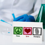 Peace Liebe Forensics Fingerprint Forensic Labrado<br><div class="desc">Wenn Sie forensische Wissenschaft faszinierend finden,  ist dies die perfekte Karte für einen forensischen Wissenschaftler. Es verfügt über ein Friedenszeichen,  ein Herz und einen Fingerabdruck für einen Detektiv in der Kriminalszene.</div>