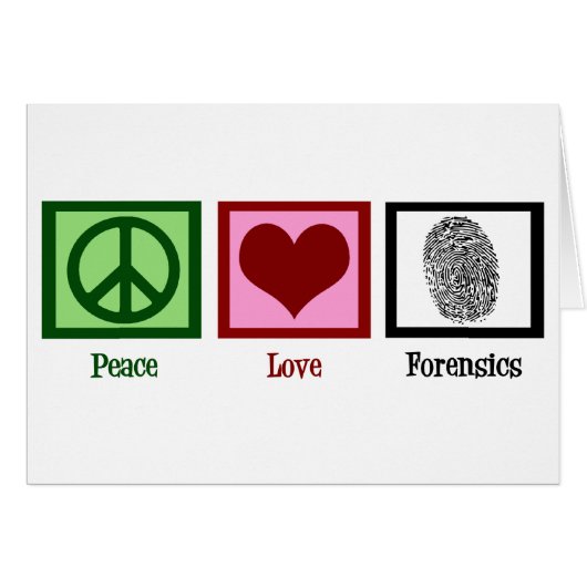 Peace Liebe Forensics Fingerprint Forensic Labrado (Vorderseite (Horizontal))