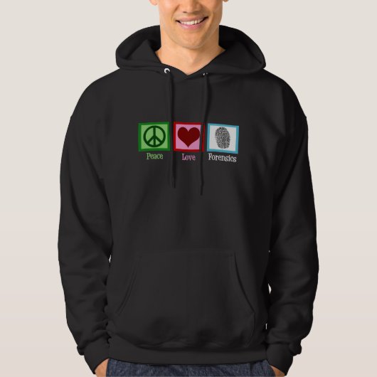 Peace Liebe Forensik Hoodie (Vorderseite)