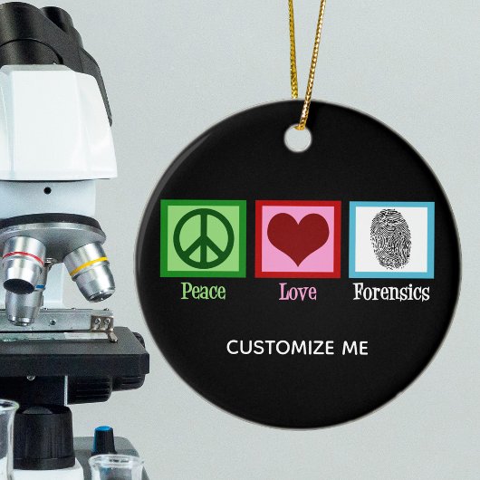 Peace Liebe Forensik Keramik Ornament