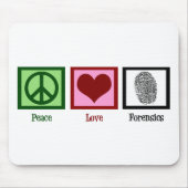 Peace Liebe Forensik Mousepad (Vorne)