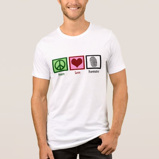 Peace Liebe Forensik Tri-Blend Shirt (Vorderseite)