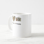 Peace Liebe Fotografy Camera Cameram Kaffeetasse (Vorderseite Links)