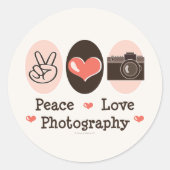 Peace Liebe Fotografy Camera Stickers (Vorderseite)