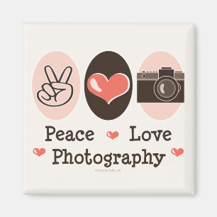 Peace Liebe Fotokamera Magnet