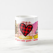 Peace Liebe Frenchie Niedlicher französischer Bull Kaffeetasse (Mittel)