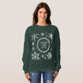 Peace Liebe Freude am Weihnachtsfest Sweatshirt (Vorne ganz)