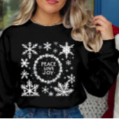 Peace Liebe Freude am Weihnachtsfest Sweatshirt