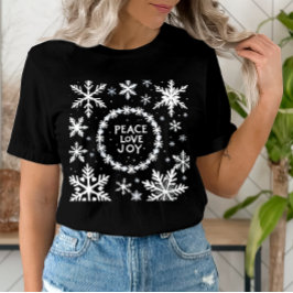 Peace Liebe Freude am Weihnachtsfest T-Shirt