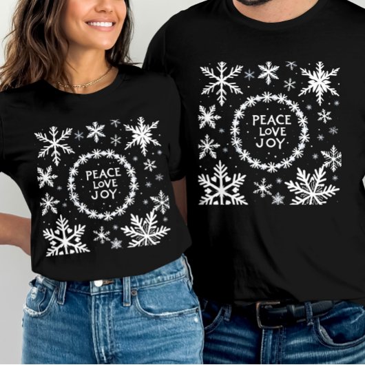 Peace Liebe Freude am Weihnachtsfest T-Shirt