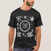 Peace Liebe Freude am Weihnachtsfest T-Shirt (Vorderseite)