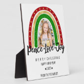 Peace Liebe Freude Frohe Weihnachts Rainbow Foto Fotoplatte (Seite)