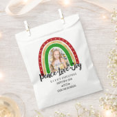Peace Liebe Freude Frohe Weihnachts Rainbow Foto Geschenktütchen (Ausgeschnitten)