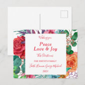 Peace Liebe Freude frohe Weihnachtspostkarte Postkarte (Vorne/Hinten)