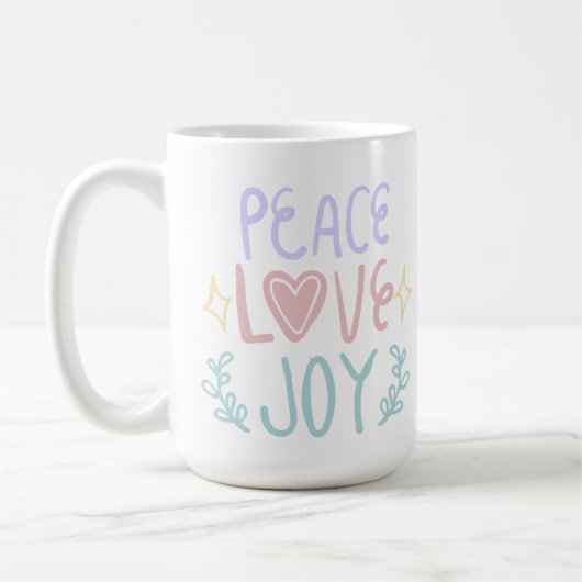 Peace Liebe Freude 😁 Kaffee Tasse 15oz (Links)