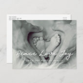 Peace Liebe Freude Minimalistisches Foto Postkarte (Vorne/Hinten)