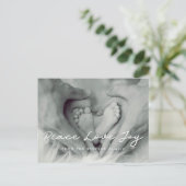 Peace Liebe Freude Minimalistisches Foto Postkarte (Stehend Vorderseite)