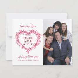 Peace Liebe Freude Rotes Mistelherz Foto Weihnacht