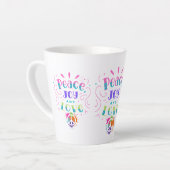 Peace Liebe Freude Tasse Kaffeetasse Zen Hippie (Linke Ecke)
