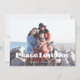 Peace Liebe Freude Vintag Retro Inspiration Foto Feiertagskarte