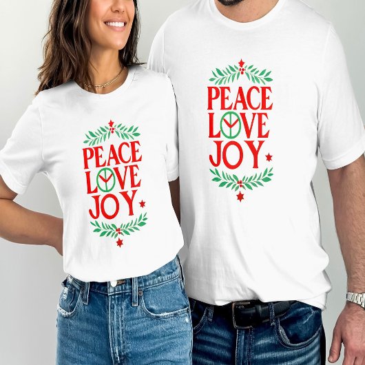 Peace Liebe Freude Weihnachten Feiertag T-Shirt