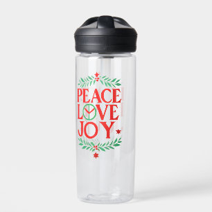 Peace Liebe Freude Weihnachten Feiertag Trinkflasche