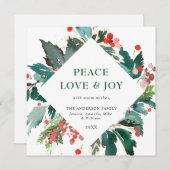 Peace Liebe & Freude Weihnachten Gruß Holida (Vorne/Hinten)