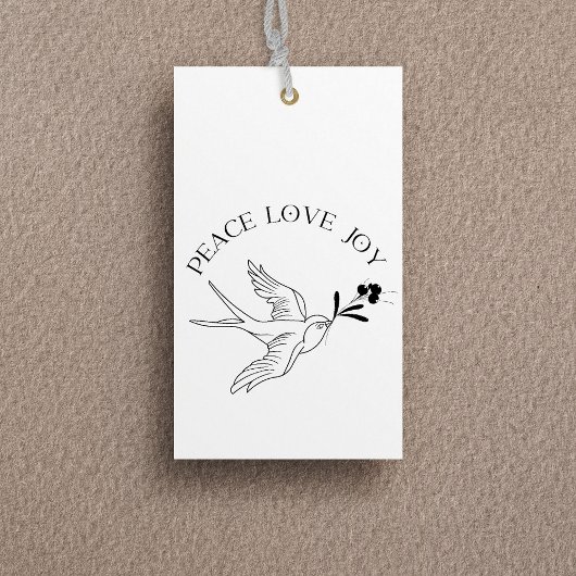 Peace Liebe Freude Weihnachten Schnee Tattoo Bird Gummistempel
