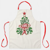 Peace Liebe Freude Weihnachten Schürze (Vorderseite)