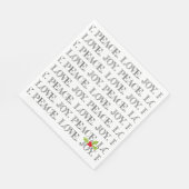 Peace Liebe Freude Weihnachten Weihnachten Feierta Serviette (Ecke)