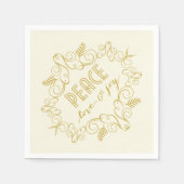 Peace Liebe Freude Weihnachten Weihnachten Feierta Serviette (Vorderseite)